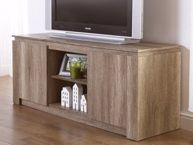 GFW Canyon Oak Modern 2 Door TV Cabinet in Brown – 2
