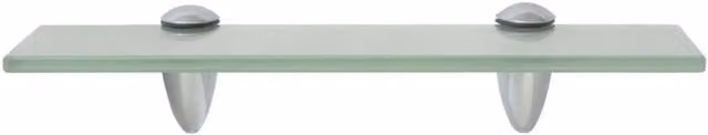 Berkfield Home Modern Floating Glass Shelves, 2 Pack, Clear, W: 30 cm, D: 10 cm, Thickness: 8 mm