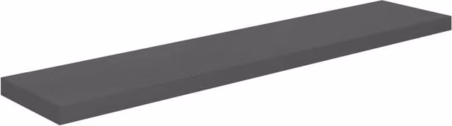 Berkfield Home Floating Wall Shelf in High Gloss Grey, W: 120 cm, D: 23.5 cm, H: 3.8 cm