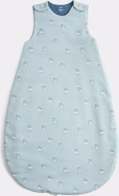 M&S Milk Box 2.5 Tog Sleeping Bag for Babies and Toddlers 0-3 Years Aqua Marine Blue