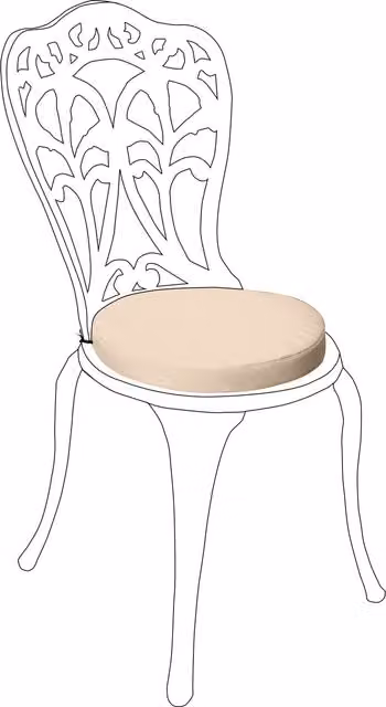 Gardenista Round Outdoor Garden Bistro Chair Seat Pad in Beige with Water Repellent Polyester and Foam Filling
