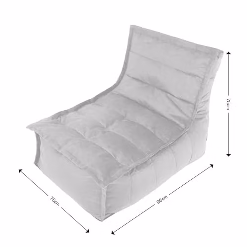 icon Dolce Velvet Bean Bag Lounger, Set of 5, Grey – 6