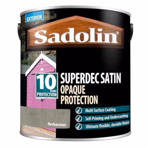 Sadolin Superdec Satin Opaque Wood Protection, Herbaceous Green, 5 l