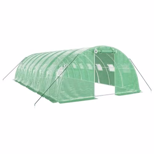 vidaXL Greenhouse with Steel Frame in Green, W/D/H: 8 x 4 x 2 m