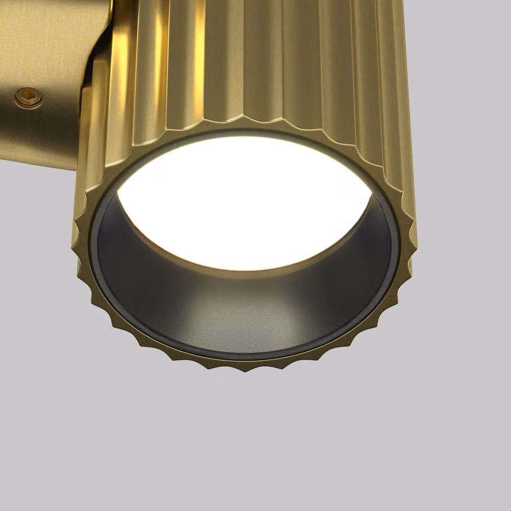 Netlighting Calipso Outdoor Wall Down Lamp in Gold/Brass with 1xGU10 – 2