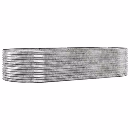 vidaXL Silver Galvanised Steel Raised Garden Bed W/D/H: 291 x 140 x 68 cm – 1