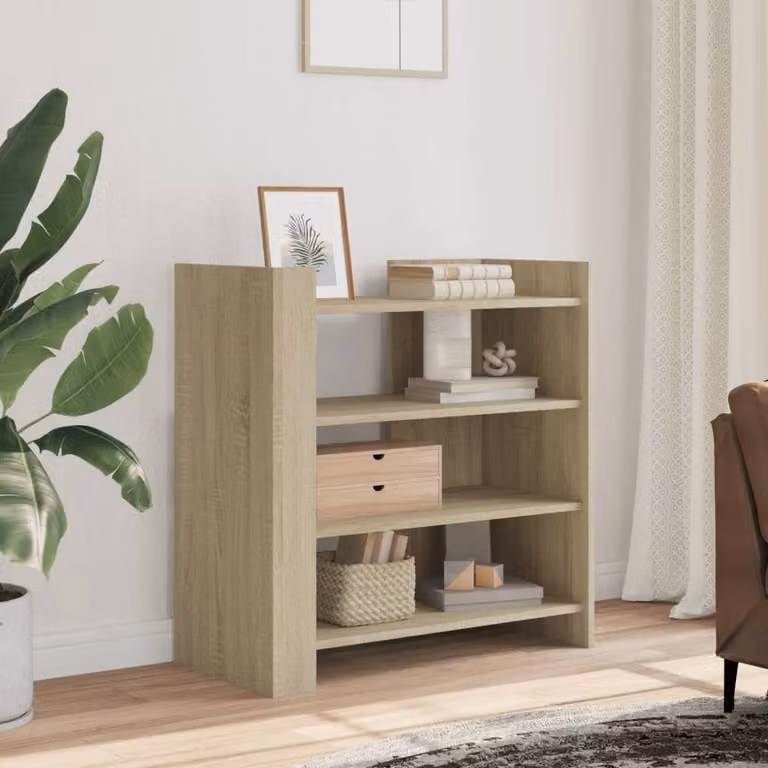 Berkfield Home Sonoma Oak Sideboard in Light Brown, W/D/H: 73.5 x 35 x 75 cm