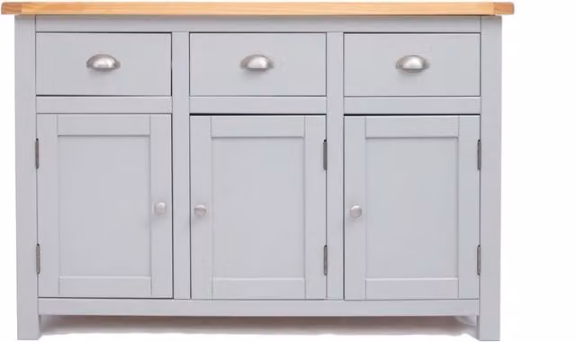Cabinet Bits Argenta Grey Pine Sideboard with 3 Doors and 3 Drawers