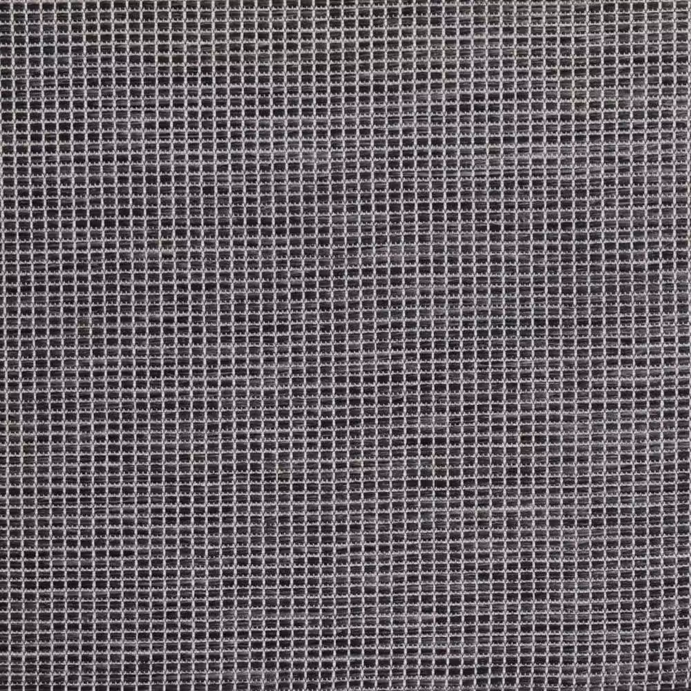 Berkfield Home Grey Outdoor Flatweave Round Rug, Diameter: 100 cm