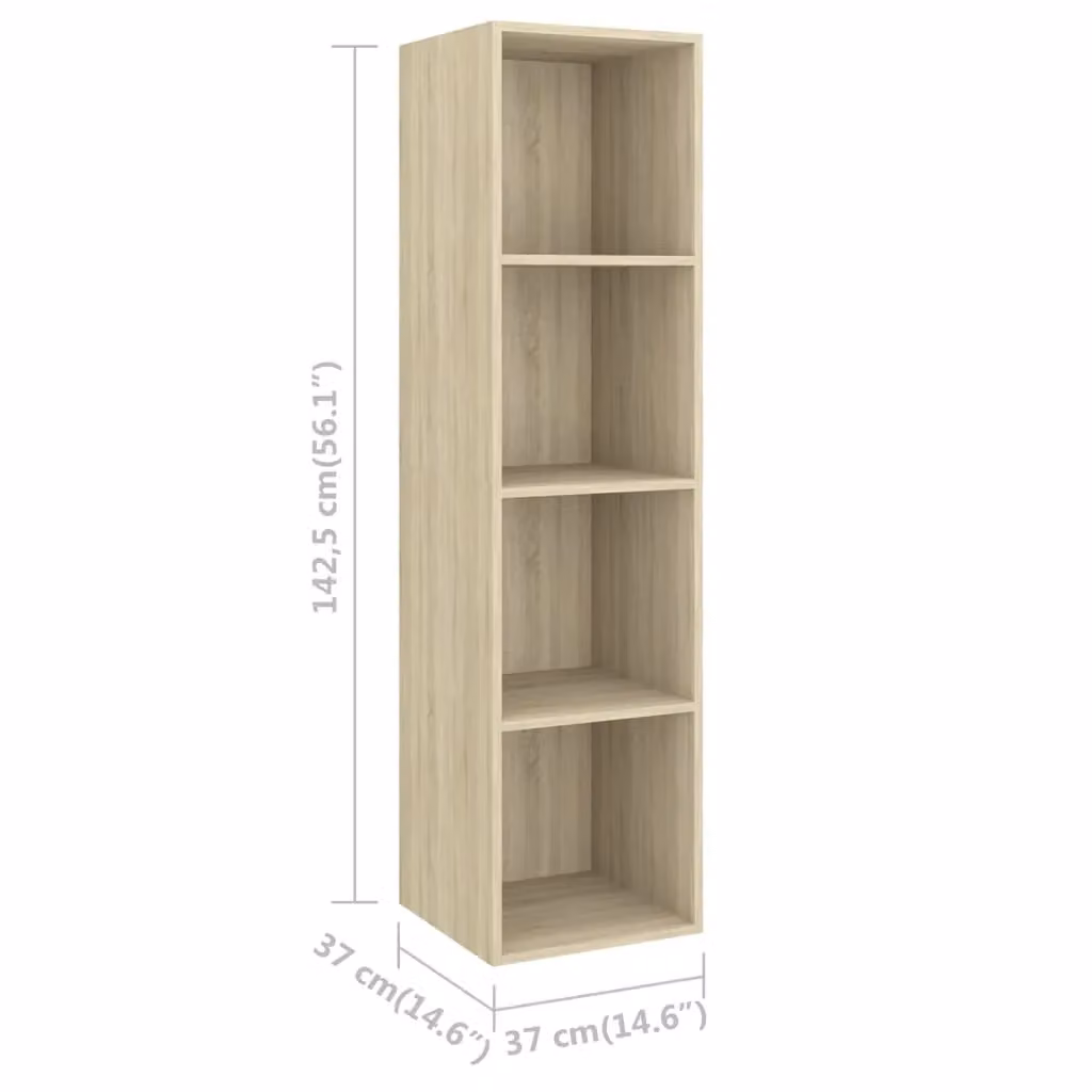 Berkfield Home Set of 2 Wall-mounted TV Cabinets in Sonoma Oak Brown Engineered Wood – 2
