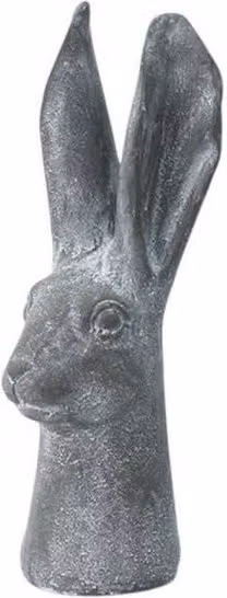 Minster Rabbit Ornament in Grey, W: 11 cm, D: 11 cm, H: 29 cm