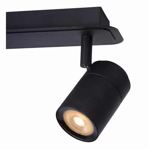 Lucide Lennert Dimmable and Adjustable Twin Ceiling Spotlight for Bathrooms, Black, GU10 LED – 4