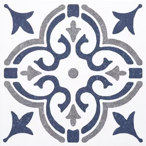 d-c-fix Jamila Blue Set of 6 Oriental Geometric Square Tile Stickers, W/D/H: 15 x 15 x 15 cm, Water-Resistant Self-Adhesive Wall Film for Kitchen and Bathroom Splashbacks
