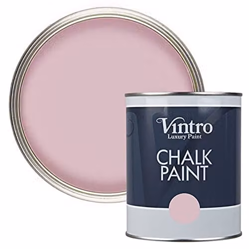 Vintro Olivia Pink Chalk Paint, 1 Litre, Ultra Matt Finish