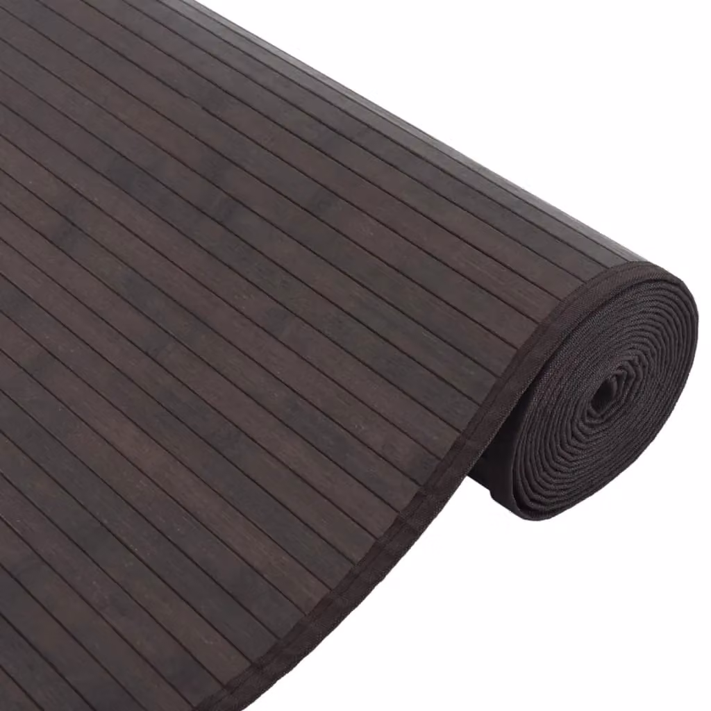 Berkfield Home Rectangular Bamboo Rug in Brown, W/D/H: 80 x 1000 cm – 4