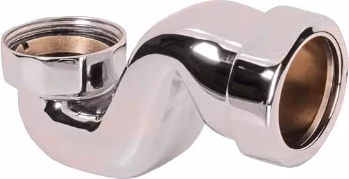 McAlpine Chrome Plated Brass Bath Trap with 1½ inch Universal Outlet in Silver