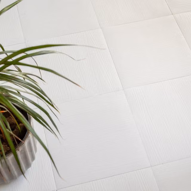 d-c-fix White Whitewood Self-adhesive Vinyl Floor Tiles in a Modern Plank Tile Look