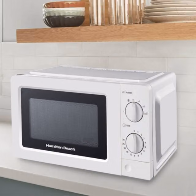 Hamilton Beach 20L Solo Countertop Microwave in White