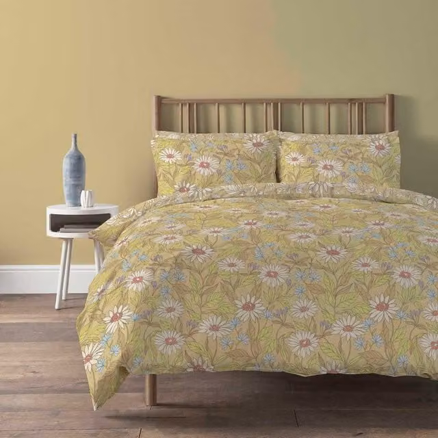 NewEdgeBlinds Yellow Floral Classic Duvet Cover, 140 x 200 cm