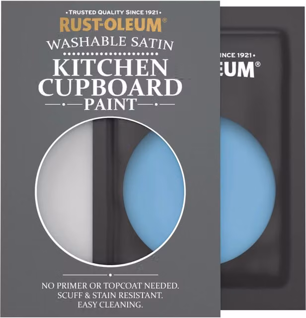 Rust-Oleum Kitchen Cupboard Satin Finish Tester Sachet in Cerulean Blue, 10ml