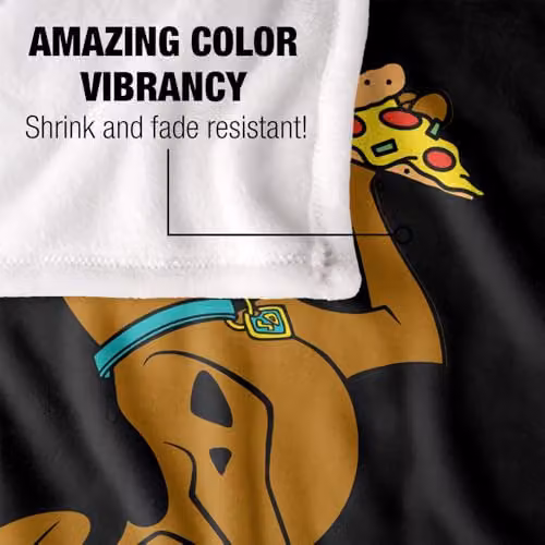 Warner Bros. Scooby Doo Snacks Super Soft Fleece Throw Blanket, Multicolour – 3
