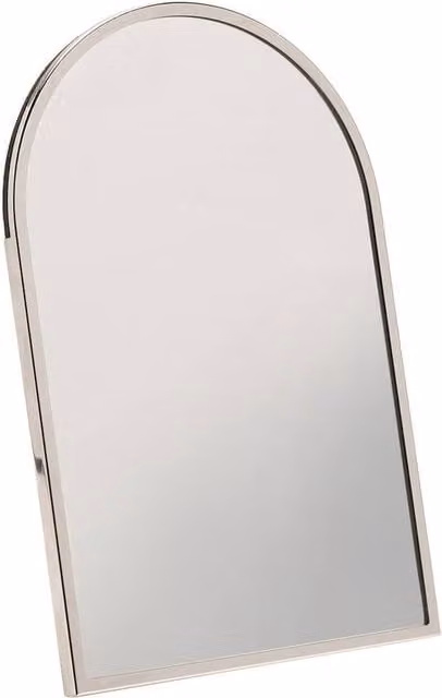 Sophia Round Silver Nickel Plated Steel Tabletop Mirror