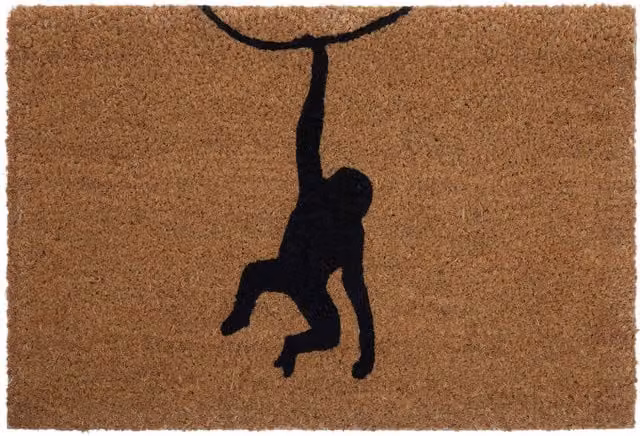 Orsina Tree Monkey Doormat in Natural, W: 100 cm, D: 60 cm, H: 2 cm – 1