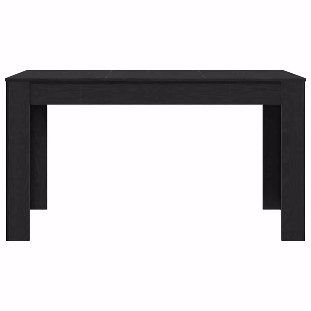 Berkfield Home Modern Black Oak Rectangular Dining Table, W: 140 cm, D: 74.5 cm, H: 76 cm – 3