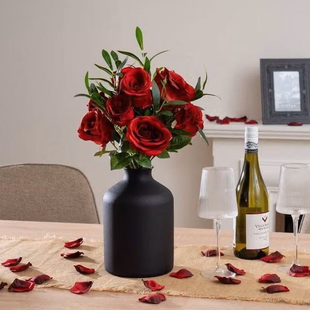 Scottish Everlastings Ltd Red Rose Bouquet, 47 cm