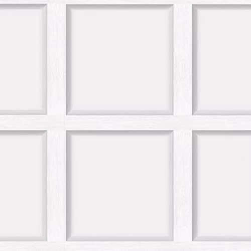 Holden Decor Modern Wood Panel Dove Wallpaper in White, Geometric Wood Look Design