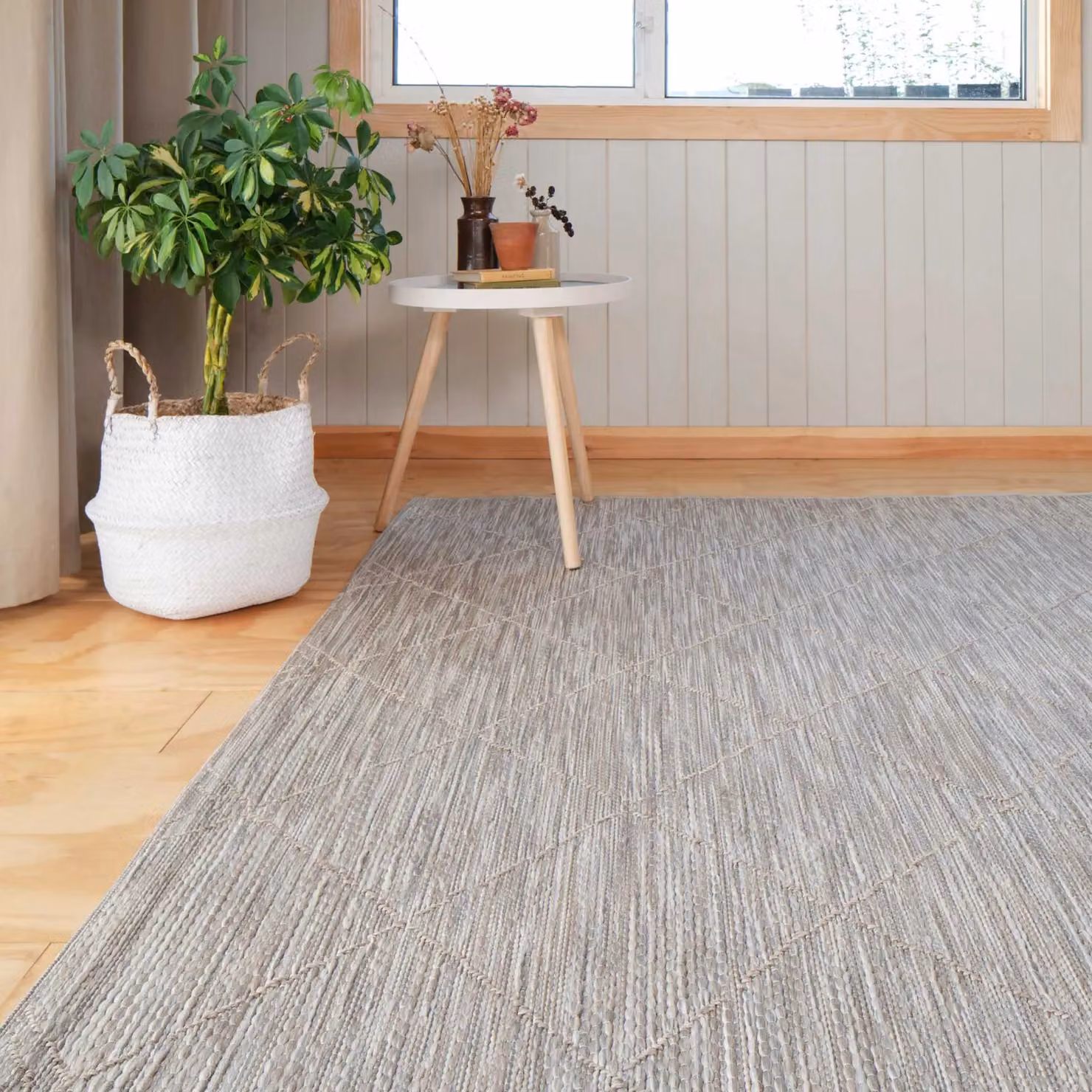Kukoon Woven Abstract Vintage Outdoor and Garden Area Rug in Beige and Grey, W/D: 120 x 170 cm – 2