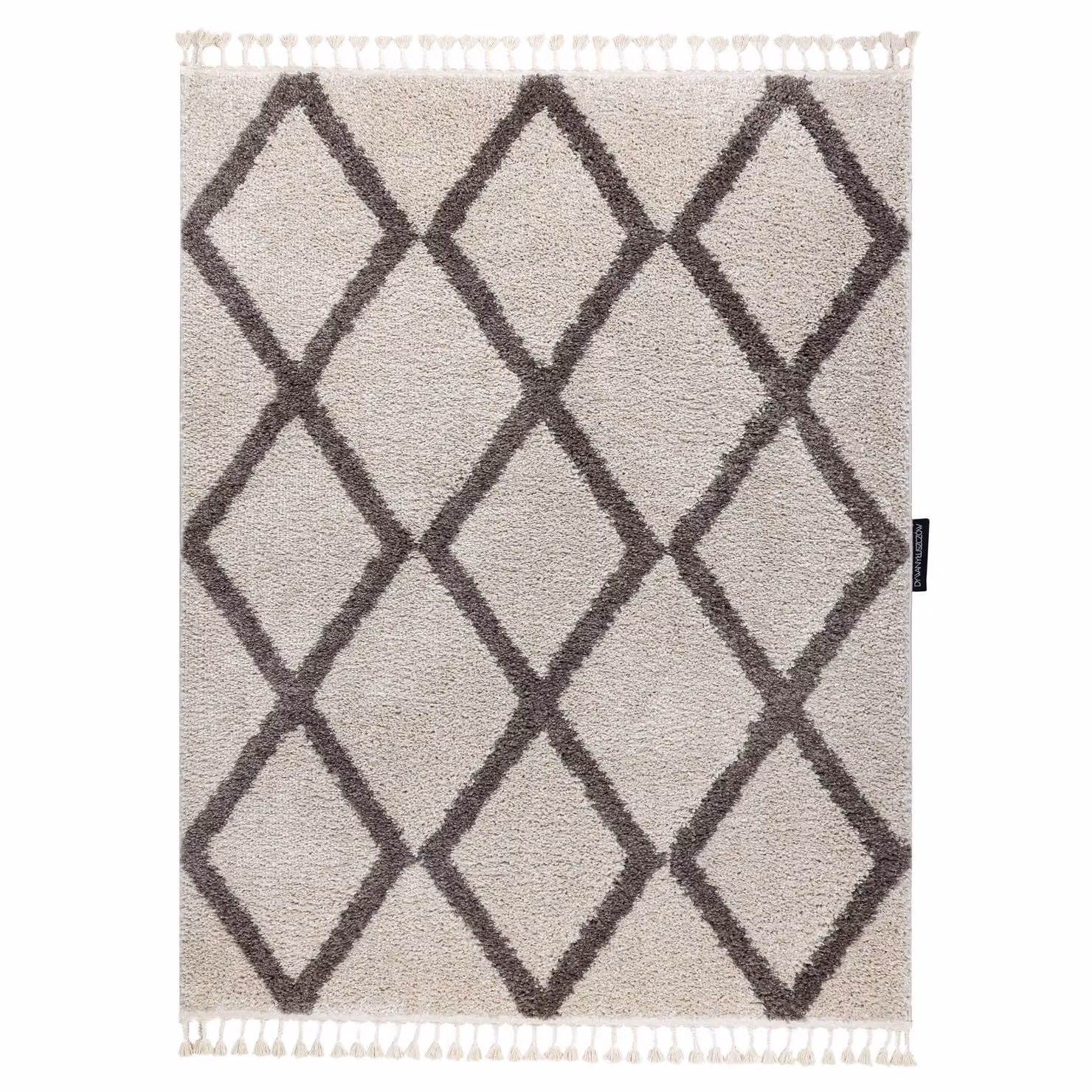 RugsX Berber Geometric Boho Rectangular Rug in Yellow and Grey, W: 80 cm, L: 150 cm