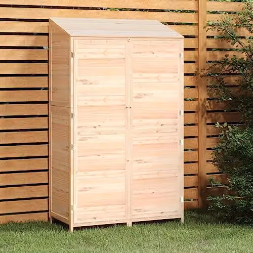 vidaXL Brown Solid Wood Garden Shed W/D/H: 102 x 52 x 174.5 cm – 2