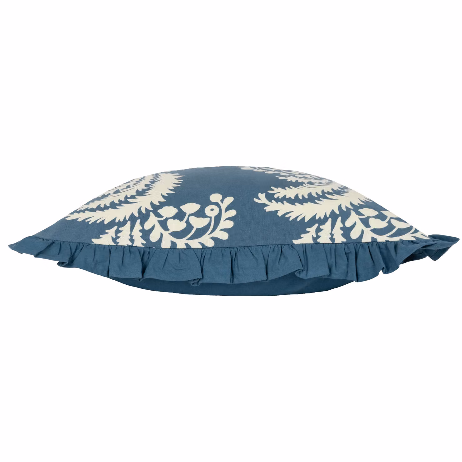 Paoletti Montrose Floral Cotton Square Cushion in Blue, W/D/H: 50 x 50 x 50 cm – 4