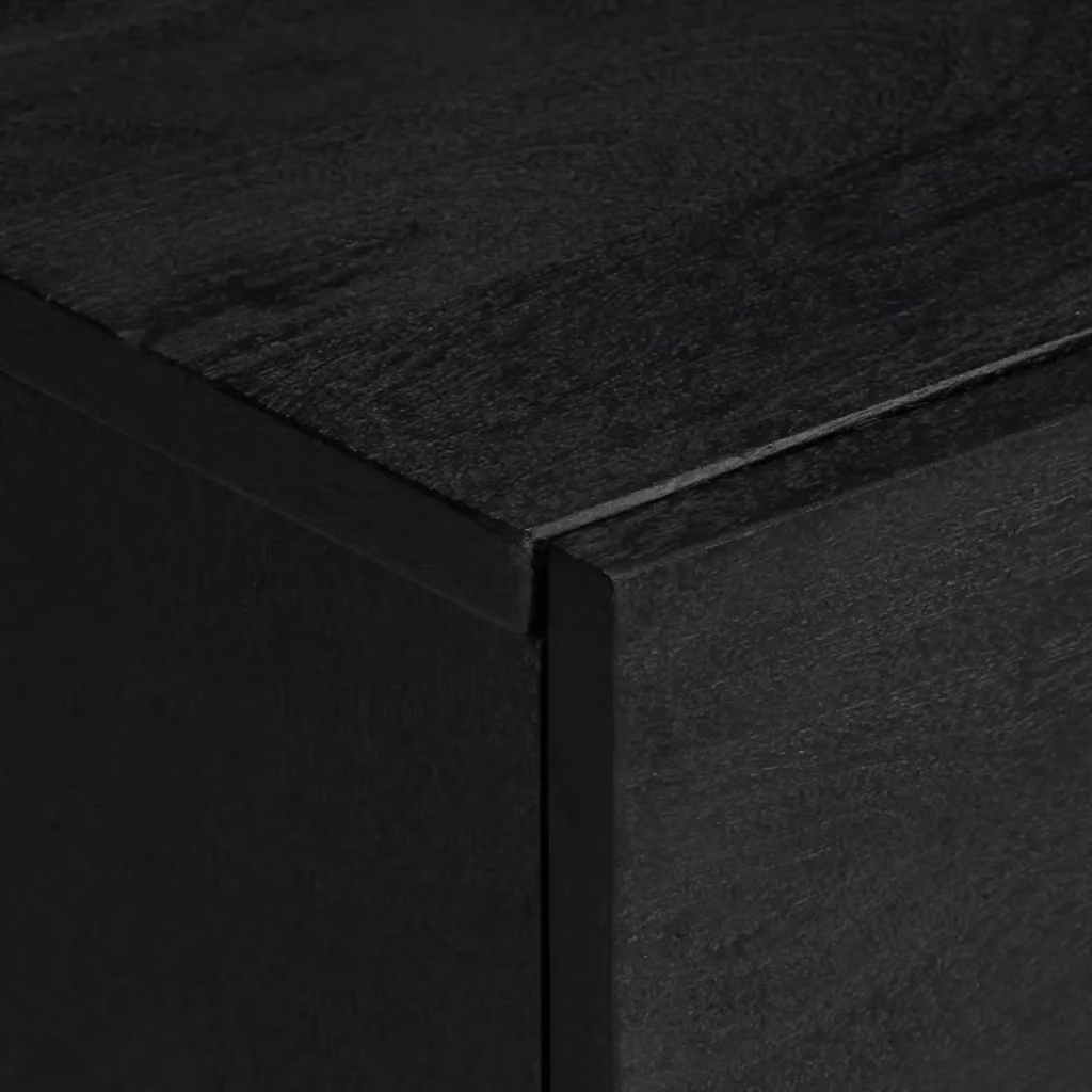 Berkfield Home Industrial Black TV Cabinet in Matt MDF and Metal, W/D/H: 105 x 33 x 46 cm – 4