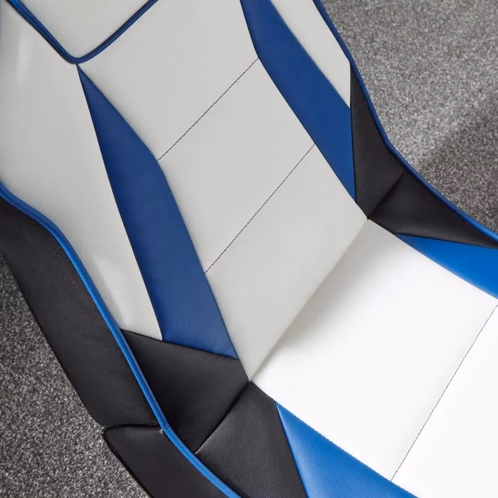 X Rocker PlayStation Geist Floor Rocker Gaming Chair for Kids in White and Blue – 7