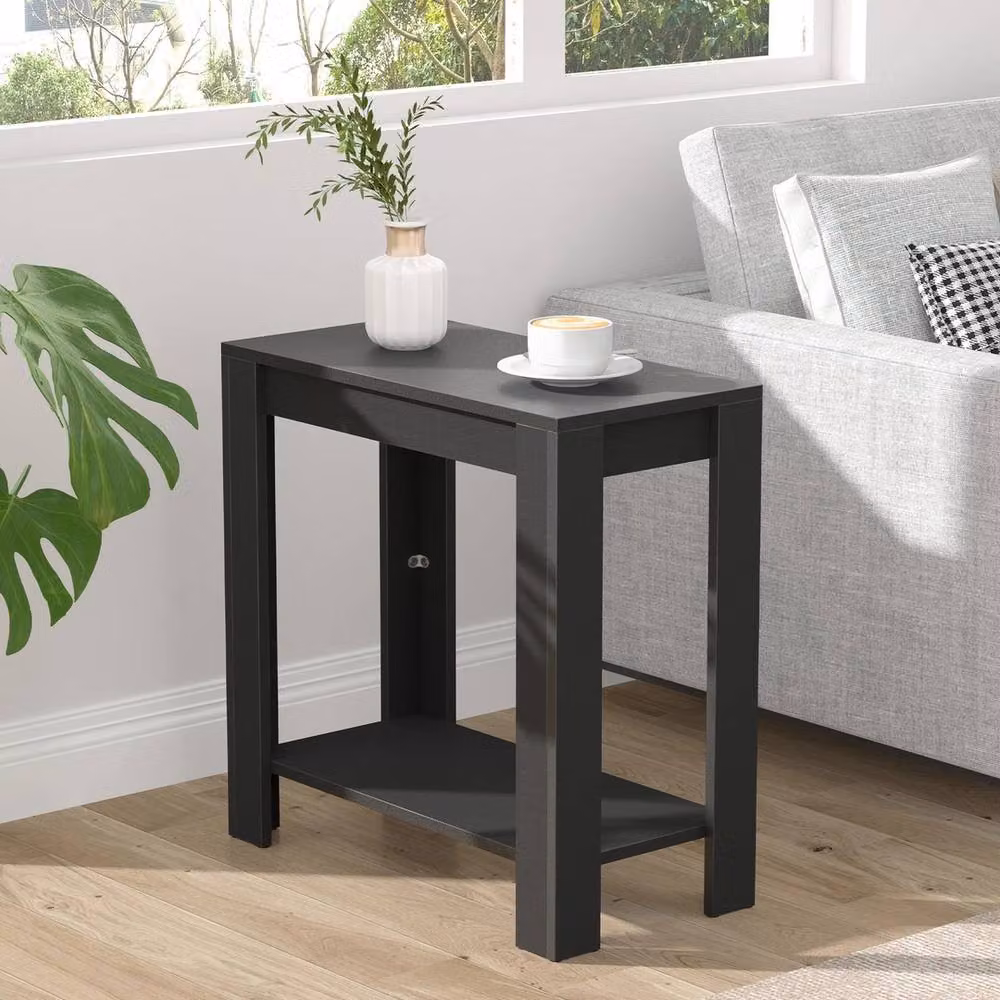 ERGOVEXA Modern Black Sofa Side Storage Table and Versatile Laptop Desk – 5
