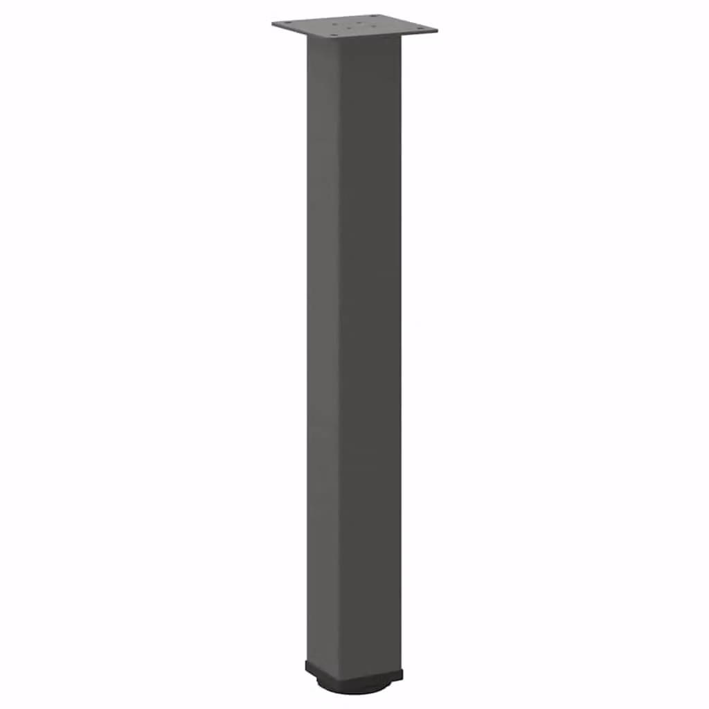 Berkfield Home Set of 4 Steel Coffee Table Legs in Anthracite Black, Height: 72-74 cm