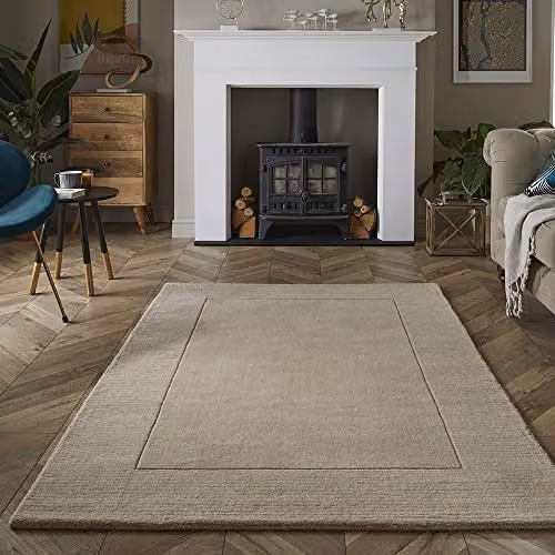 Mayfair Hand-Knotted Natural Wool Area Rug in Beige, W/D: 80 x 150 cm – 2