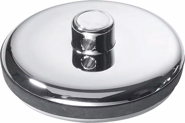 McAlpine Plastic Bath Plug with Rubber Seal, 1 3/4 inch, Silver