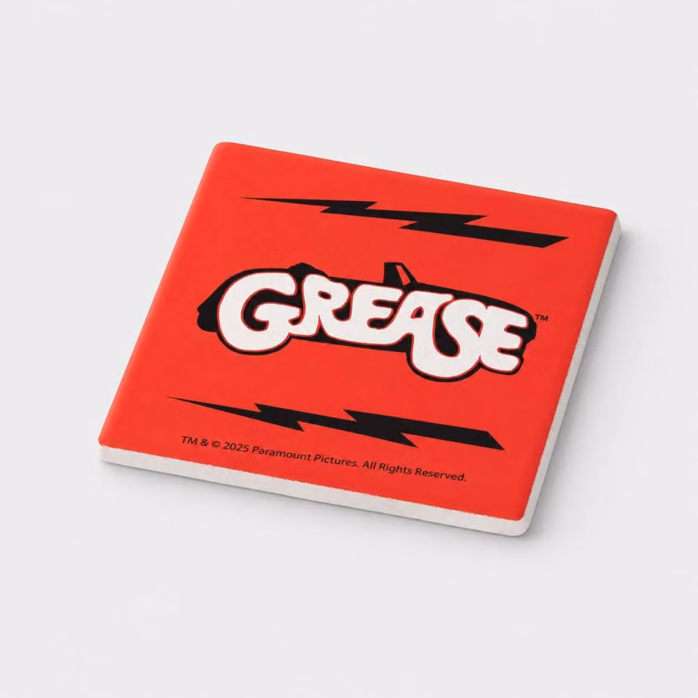 Widdop Bingham & Co Ltd Fandomania Grease Lightning Glass Coaster in Red and Black – 2