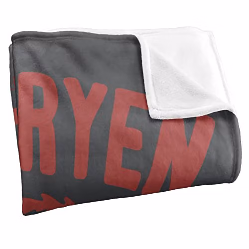 LOGOVISION White Multicolour Fleece Throw Blanket, W: 152 cm, D: 127 cm – 2