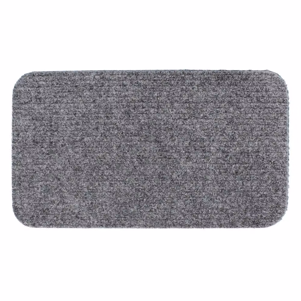 JVL Delta Scraper Door Mat, Grey, W: 40 cm, D: 70 cm – 2