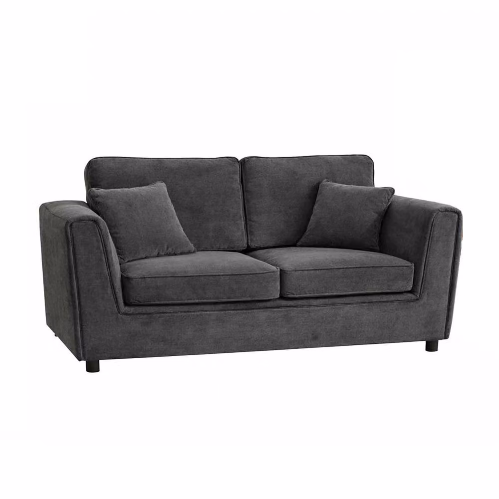 Furnishings For Less UK Ascot 3 Seater Sofa in Charcoal Chenille Fabric with Scatter Cushions – 4