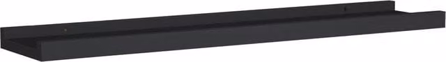 Berkfield Home Set of 2 Black MDF Picture Frame Ledge Shelves, W: 60 cm, D: 9 cm, H: 3 cm – 1