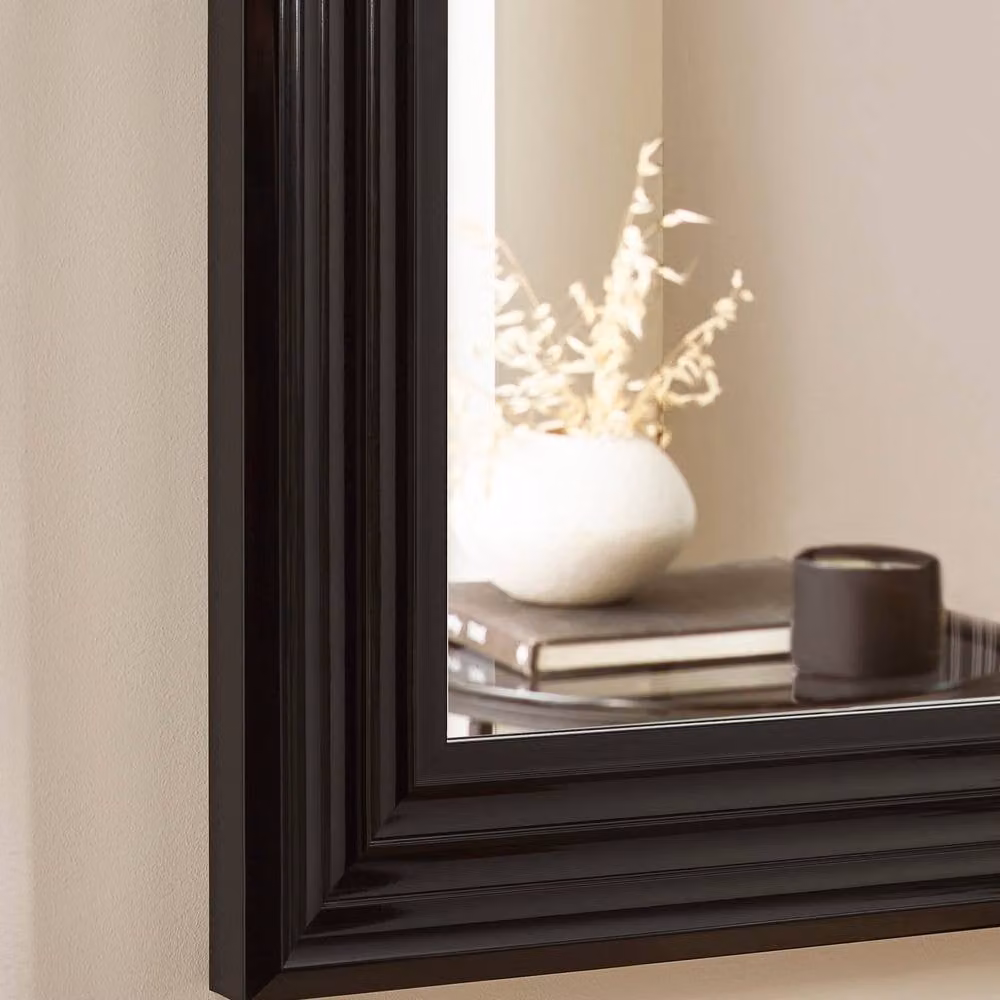 Cheshire Metro Rectangular Wall Mirror in Gloss Black – 4