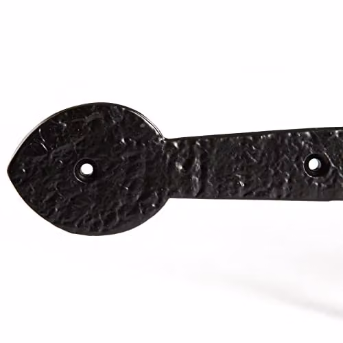 Hammer and Tongs Arrowhead T-Hinge in Matt Black Iron, Pack of 2, Width: 23 cm – 4