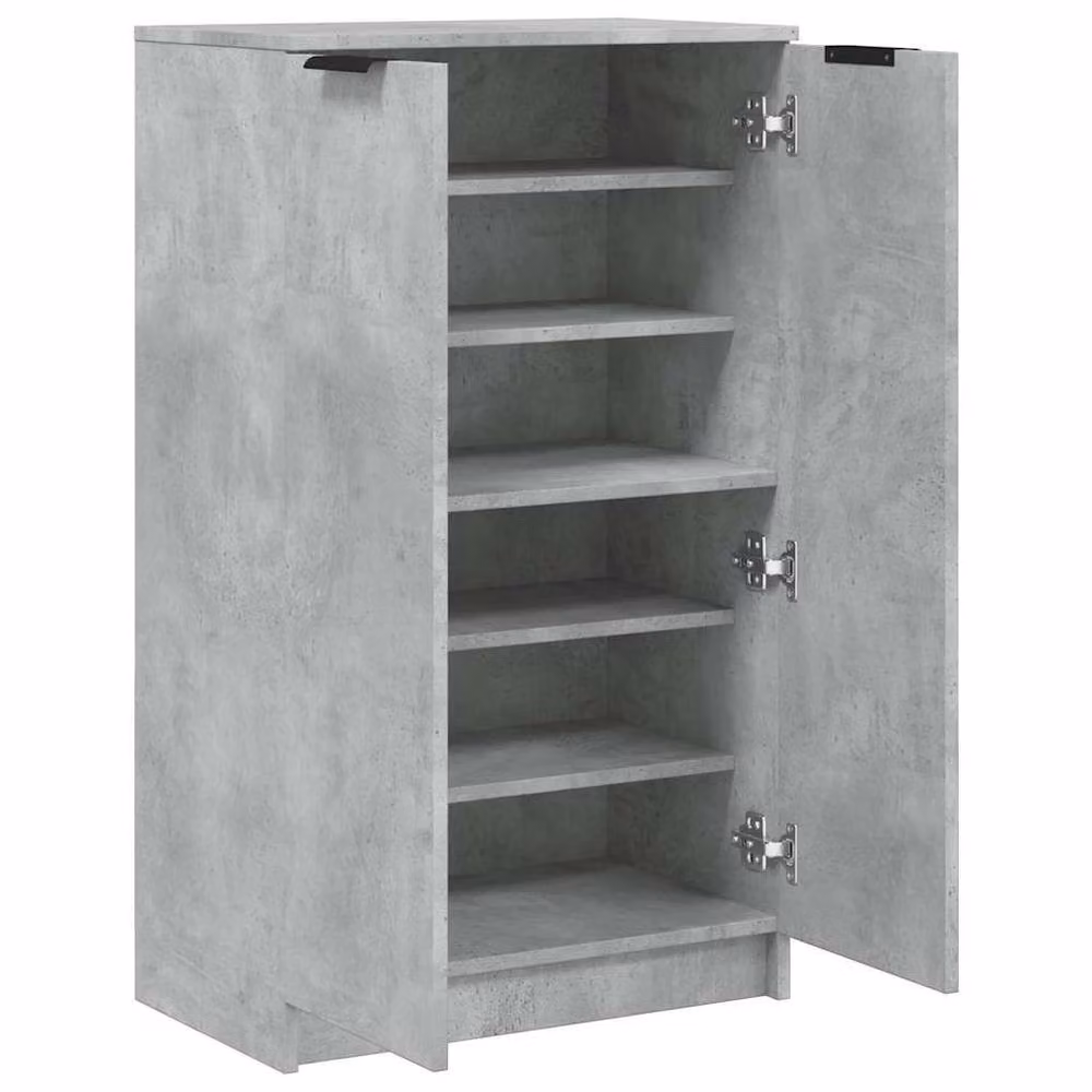 Berkfield Home Shoe Cabinet in Concrete Grey, W/D/H: 59 x 35 x 100 cm – 3