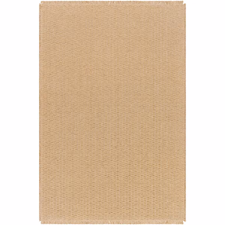 Livabliss Kimi Modern Jute Living Room Rug with Fringes, Brown, W: 160 cm, D: 215 cm
