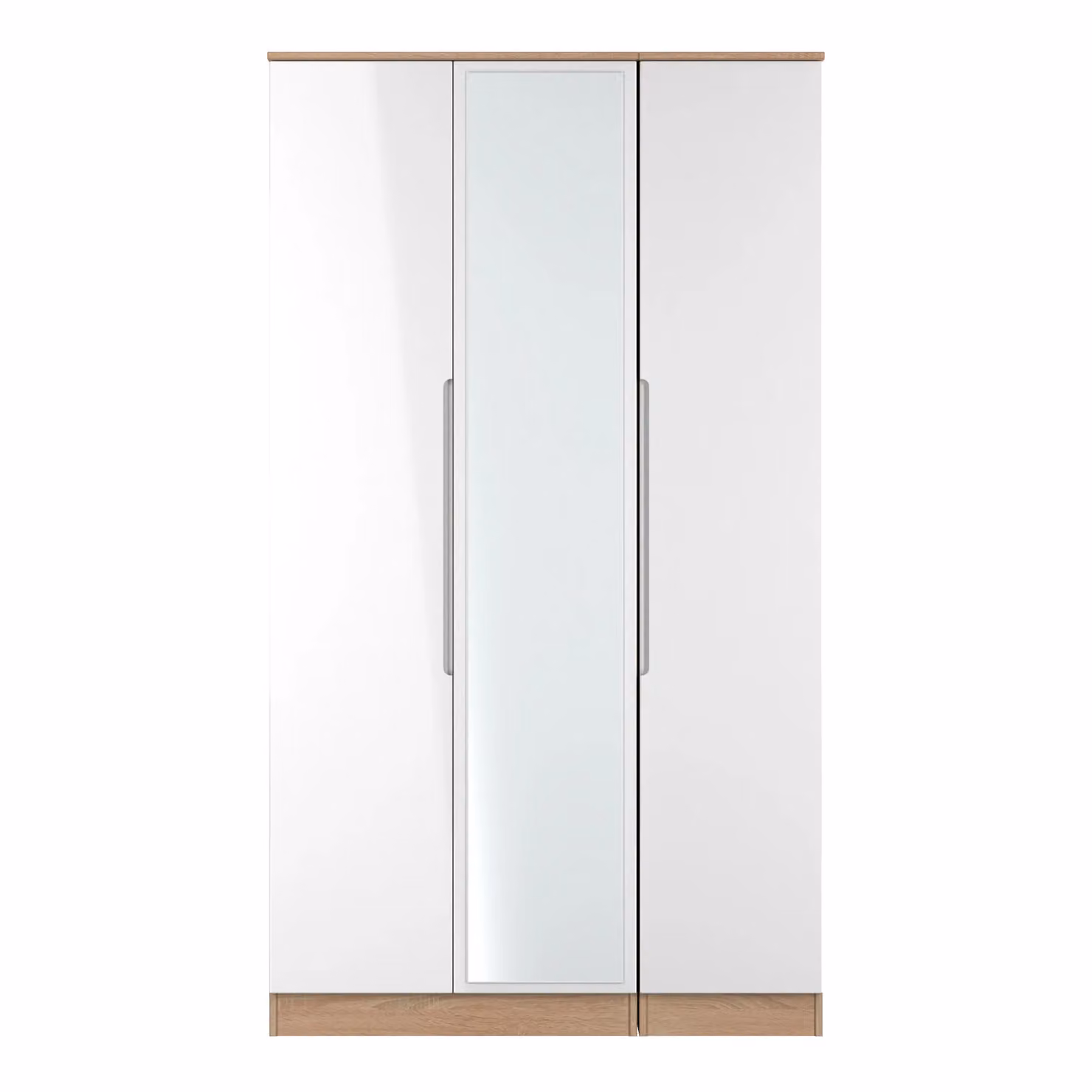 2 U Lucca Tall Triple Mirror Wardrobe in Light Oak – 2
